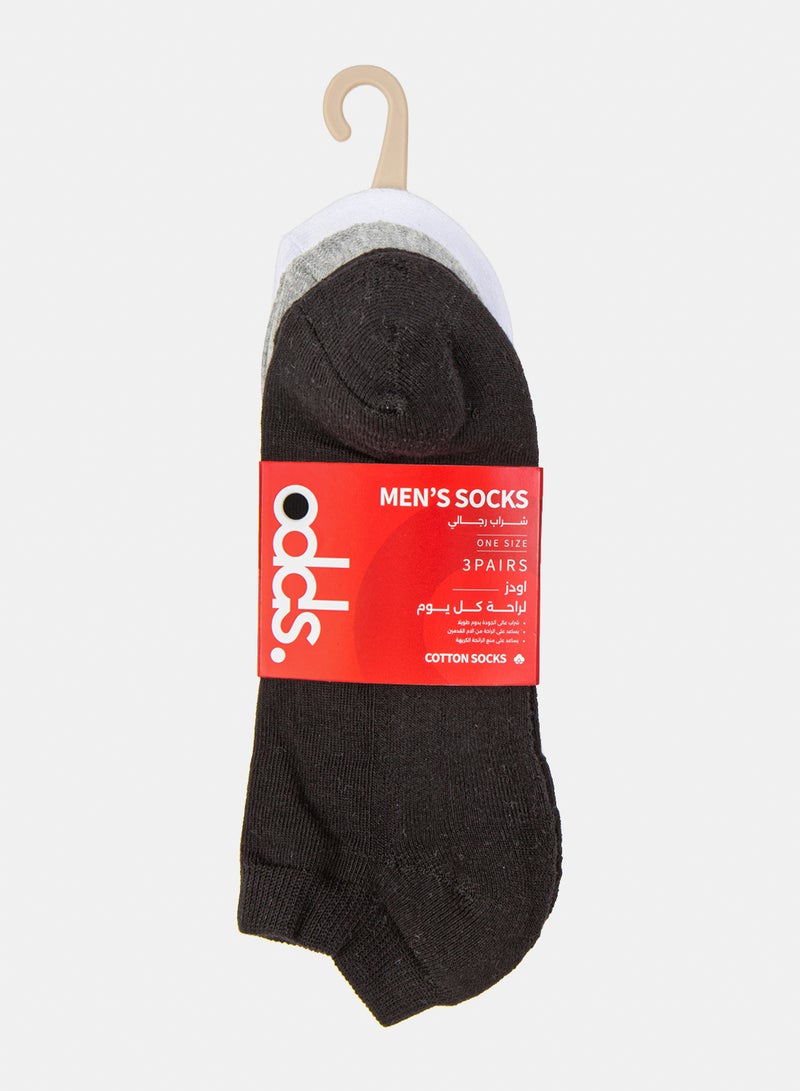 Odds Men's Pack of 3 Half Terry Ankle Casual Socks - Image 5